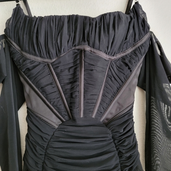 House of CB Freyja Black Gathered Corset Dress size S (Plus Cup) NWT - Picture 6 of 10